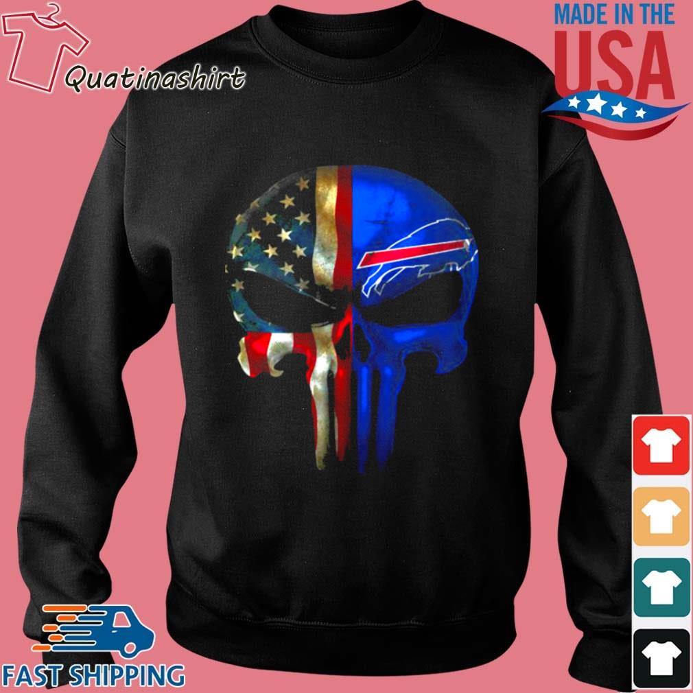 Punisher Skull American Flag Buffalo Bills Sweatshirt, hoodie