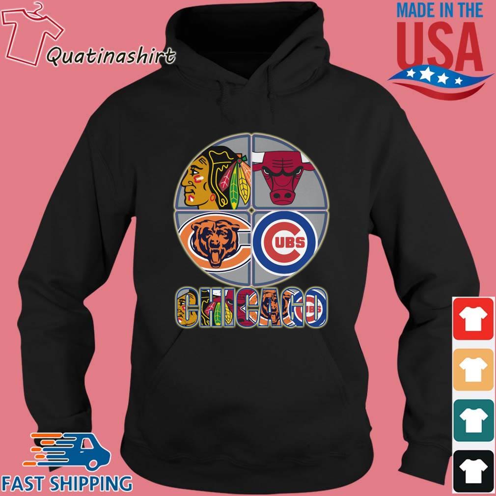 Official Chicago Cubs, Bears and Bulls official logo shirt, hoodie,  sweater, long sleeve and tank top