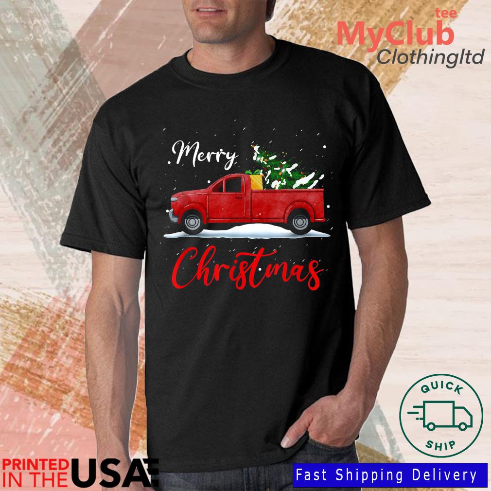 red truck christmas sweatshirt