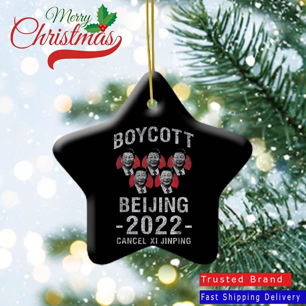 Boycott Christmas Gift 2022 Boycott Beijing 2022 Cancel Xi Jinping Ornament,Sweater, Hoodie, And Long Sleeved, Ladies, Tank Top