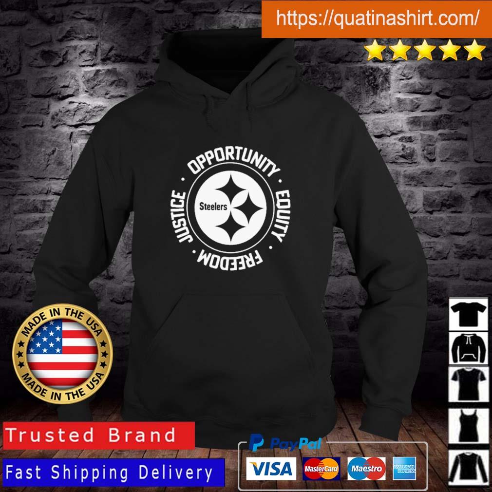 Nfl inspire change opportunity equity freedom justice steelers shirt,  hoodie, sweater, long sleeve and tank top