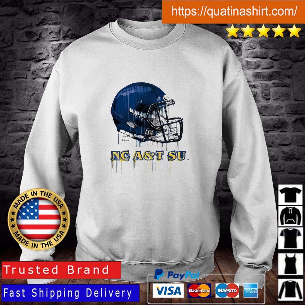 North Carolina A&T Aggies Youth Dripping Helmet shirt