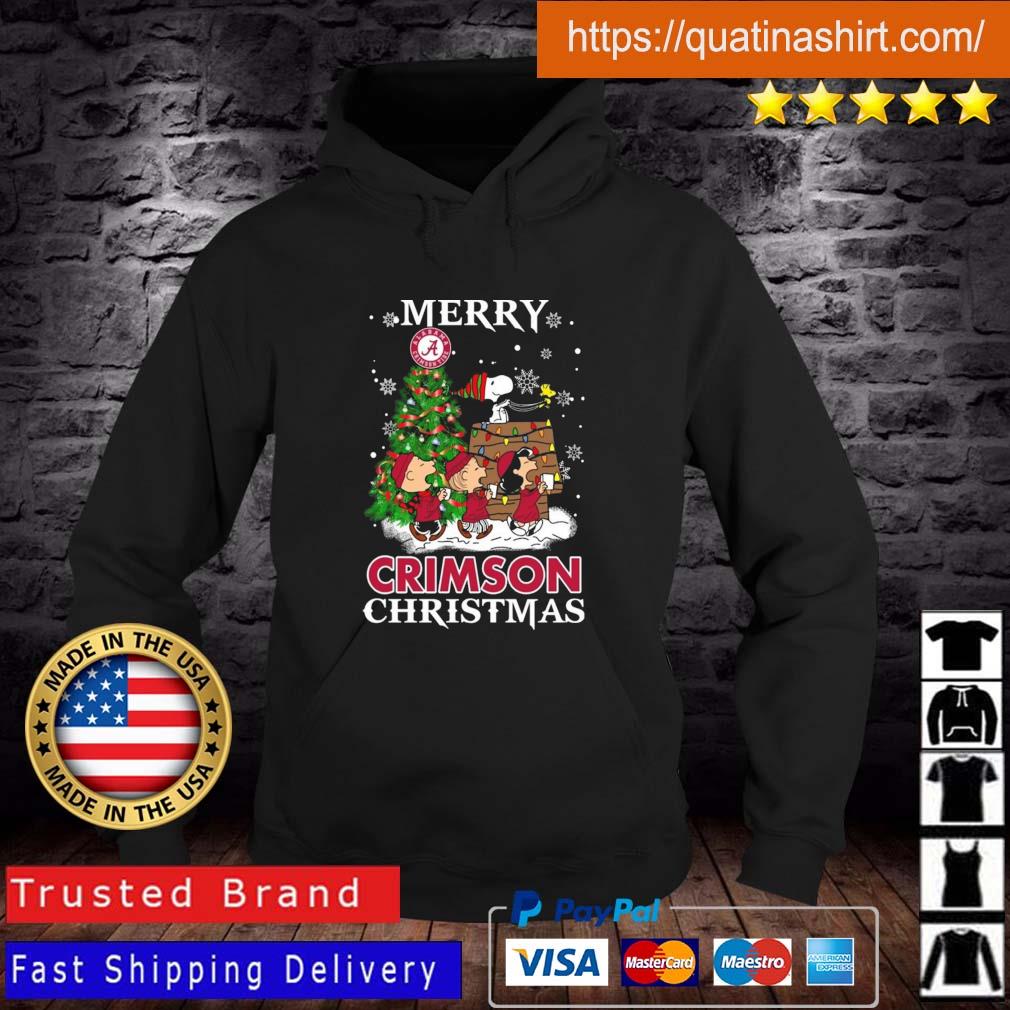 Snoopy And Friends Alabama Crimson Tide Merry Christmas sweatshirt