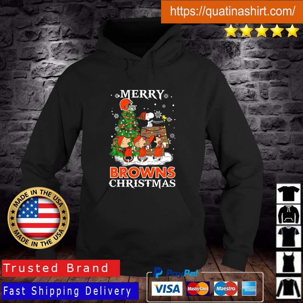 Snoopy And Friends Cleveland Browns Merry Christmas sweatshirt