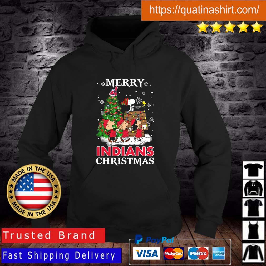 Snoopy And Friends Cleveland Indians Merry Christmas sweatshirt