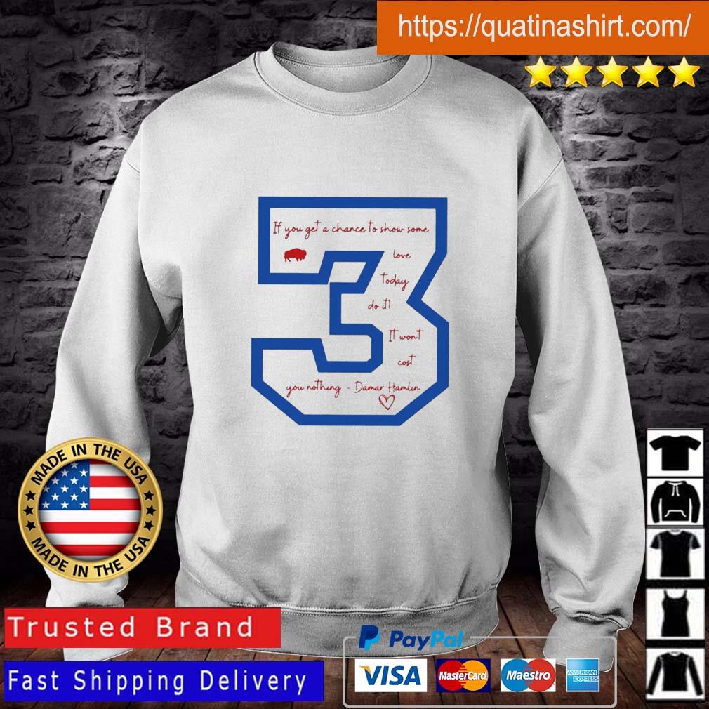 Buffalo Bills Love for Damar' No. 3 shirt, hoodie, sweater, long sleeve and  tank top