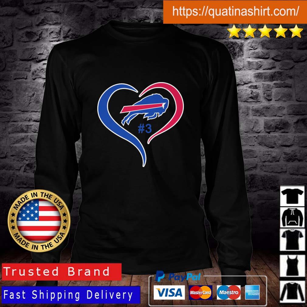 Heart Buffalo Bills #3 Damar Hamlin T-shirt,Sweater, Hoodie, And Long  Sleeved, Ladies, Tank Top