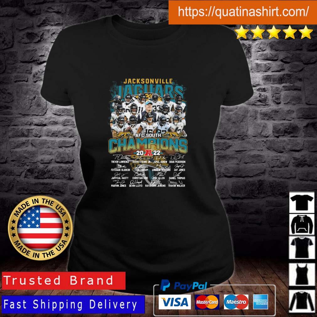 Jacksonville Jaguars 2022 AFC South Division Champions Signatures shirt,  hoodie, sweater, long sleeve and tank top