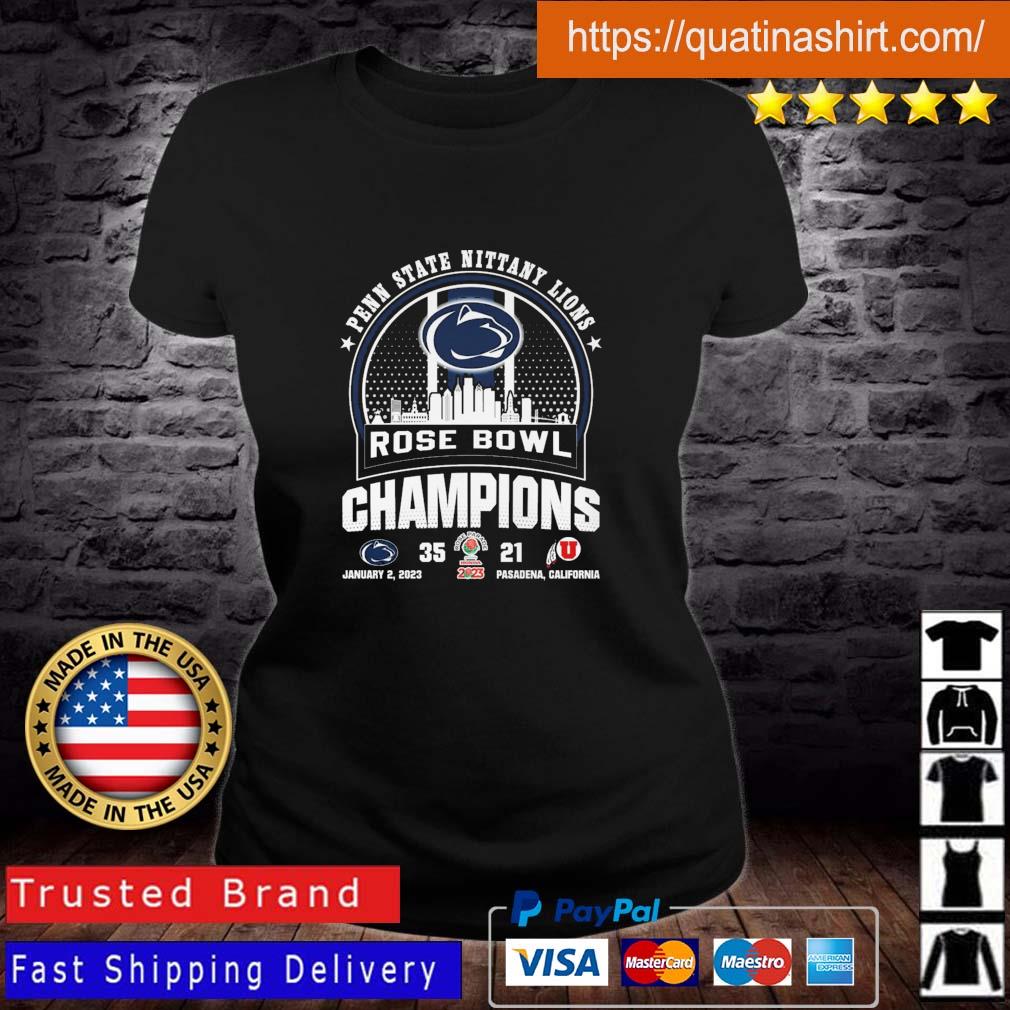 Penn State Nittany Lions 2023 Rose Bowl Champions Skyline Shirt Ladies