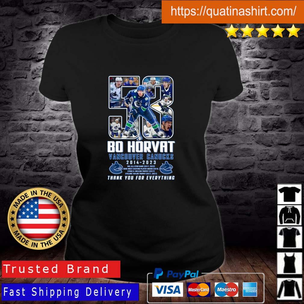 Bo Horvat Vancouver Canucks 2014 – 2023 Thank You For Everything Shirt Ladies