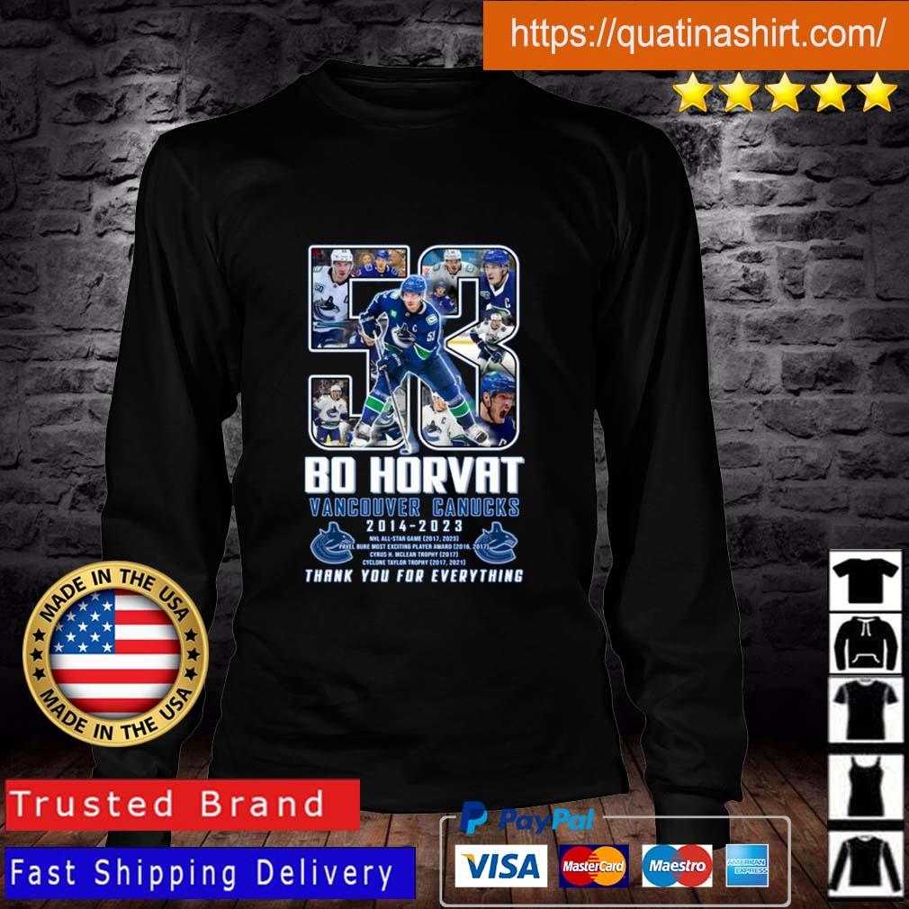 Bo Horvat Vancouver Canucks 2014 – 2023 Thank You For Everything Shirt Longsleeve