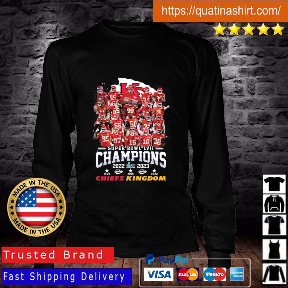 Kansas City Chiefs Super Bowl LVII Champions 2022 2023 Chiefs Kingdom s Longsleeve