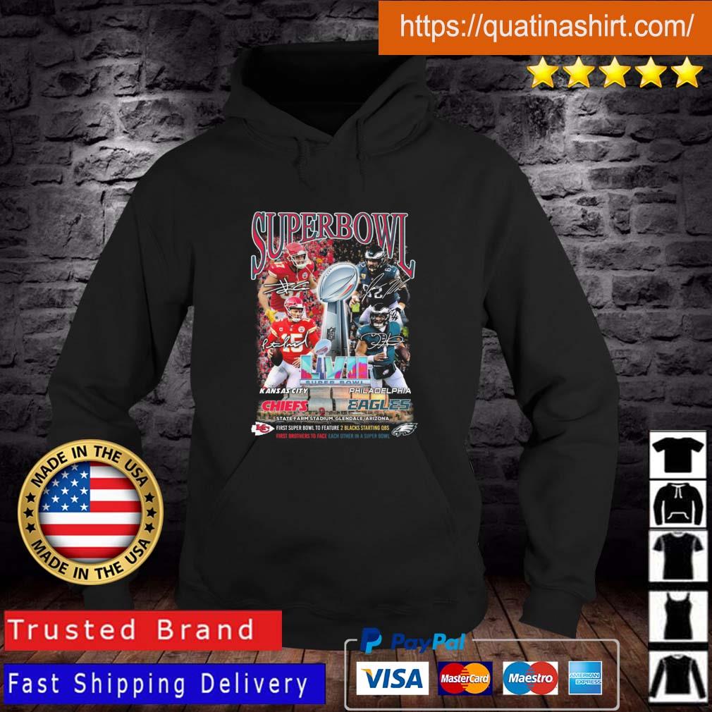 Kansas City Chiefs Vs Philadelphia Eagles Super Bowl LVII 2023 State Farm Stadium Signatures shirt