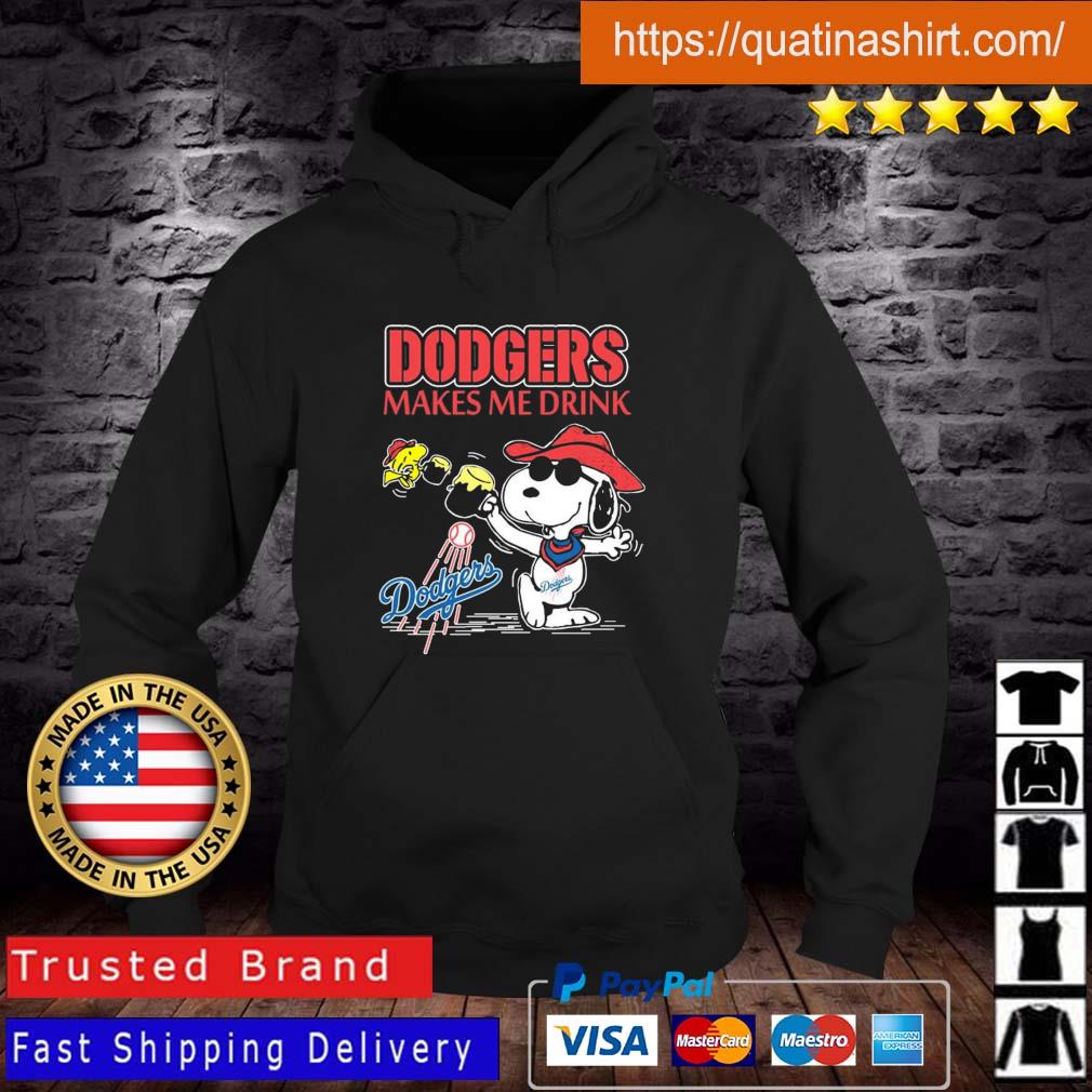 Snoopy And Woodstock Los Angeles Dodgers Makes Me Drinks Shirt - Limotees